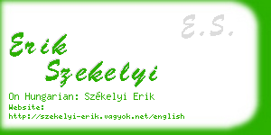 erik szekelyi business card