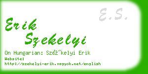 erik szekelyi business card